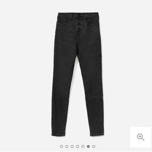 Everlane High Rise Button Fly Skinny Jeans